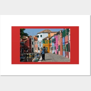 Sunny day in Burano Posters and Art